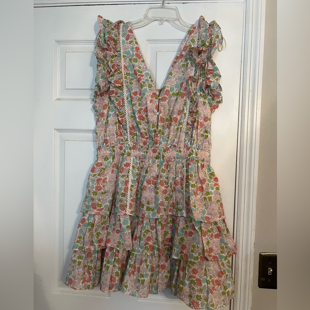 Love the Label Floral Ruffle Tiered Dress